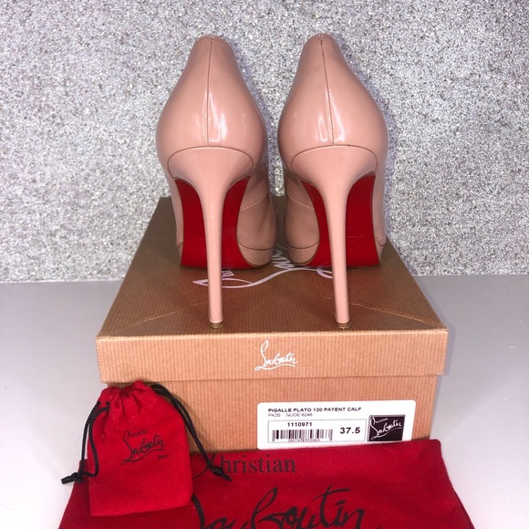 Pigalle Plato Christian Louboutin 120mm Nude 37.5 - Picture 5 of 8